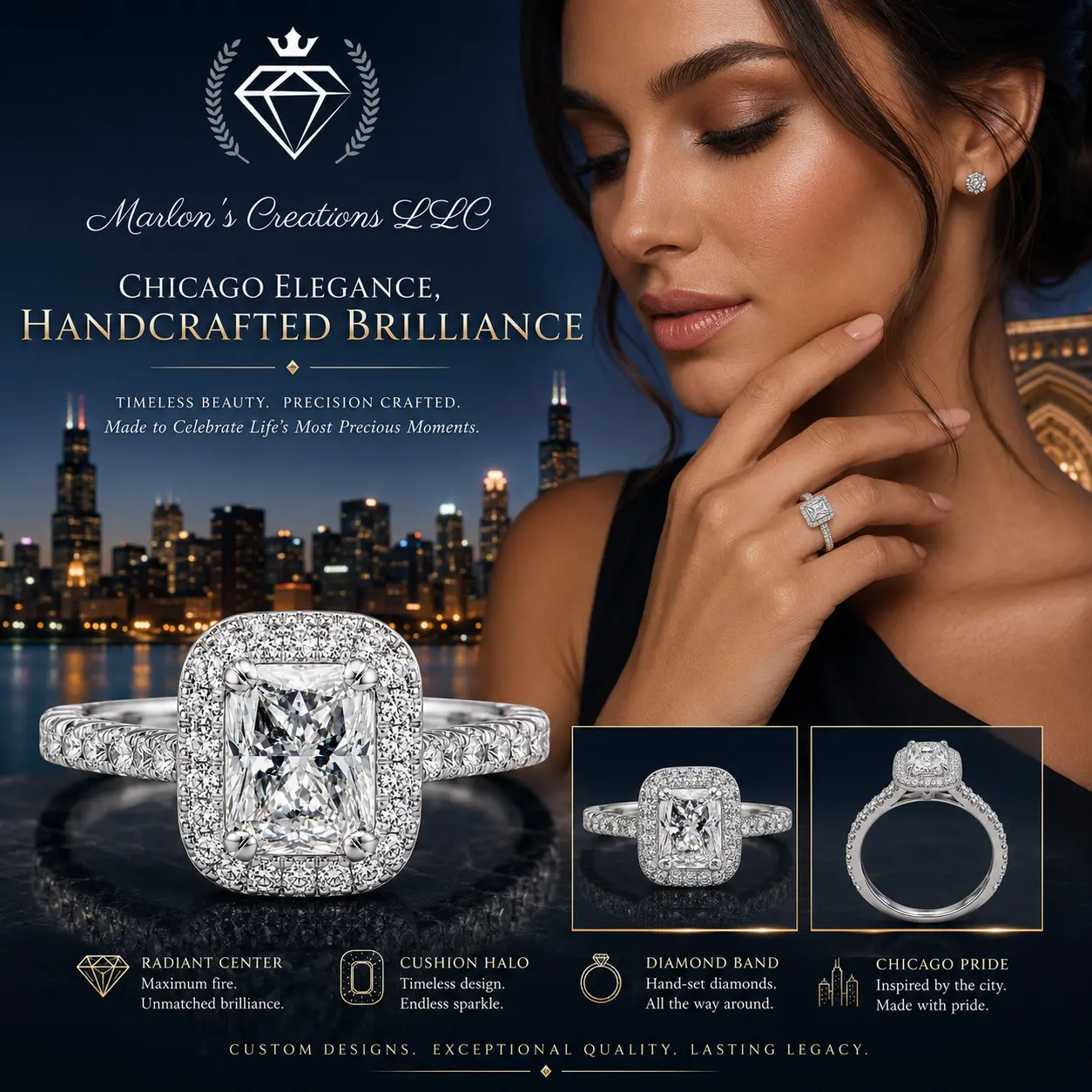 Marlon's Creations Chicago elegance diamond campaign